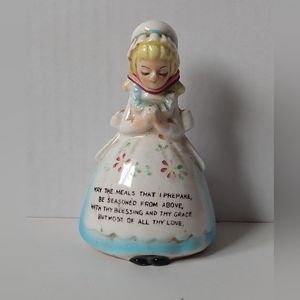 Vintage Enesco Kitchen Prayer Lady Salt Shaker